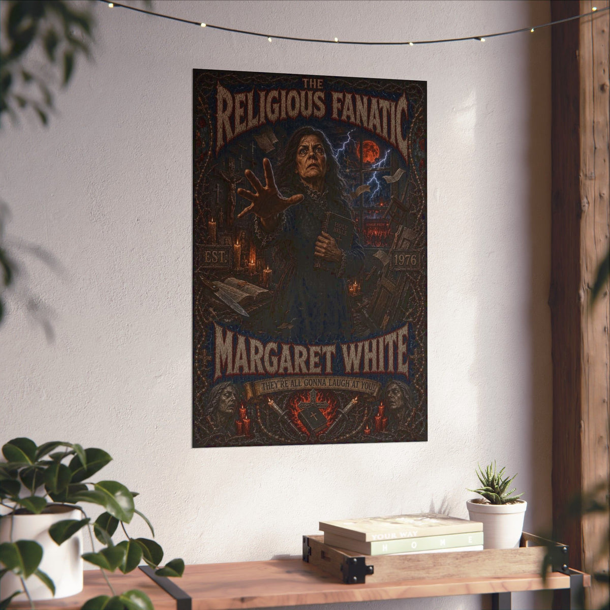 Carrie Matte Vertical Poster — "The Religious Fanatic: Margaret White" Horror Art Print