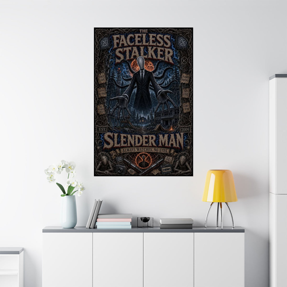 Slenderman Matte Poster — "The Faceless Stalker" Horror Wall Art