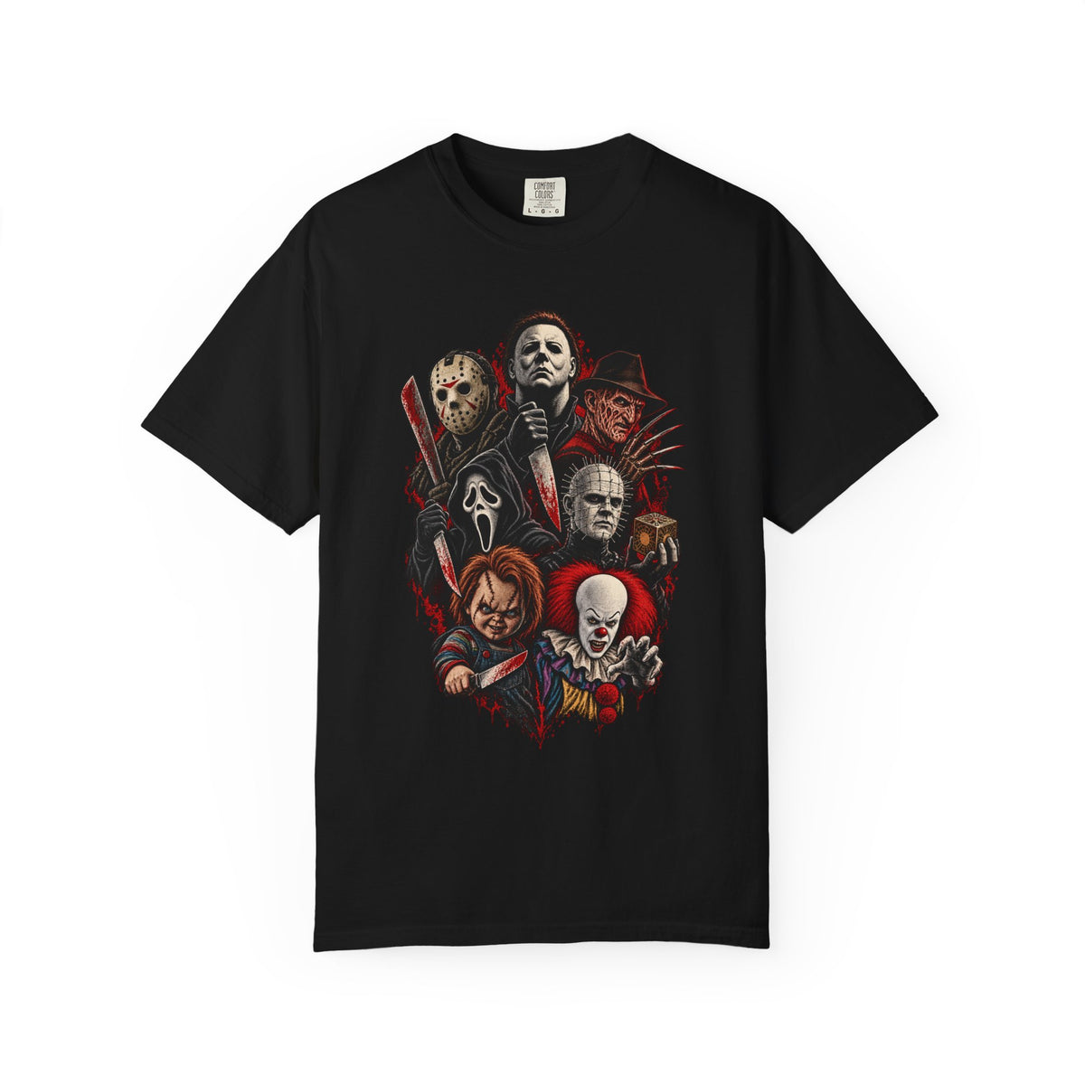 Iconic Horror Icons Collage T-Shirt — view 5