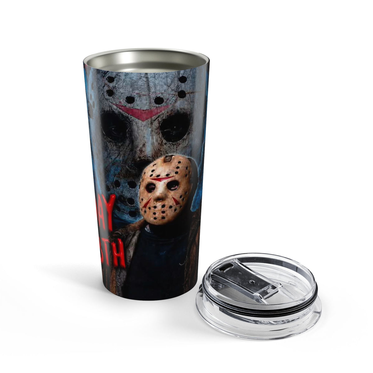 Friday the 13th Jason Horror Tumbler - 20oz Insulated Stainless Steel Travel Cup — view 5