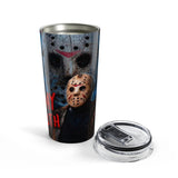 Friday the 13th Jason Horror Tumbler - 20oz Insulated Stainless Steel Travel Cup