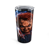 Child's Play Chucky 20oz Tumbler – Creepy Doll Slasher Horror Travel Cup