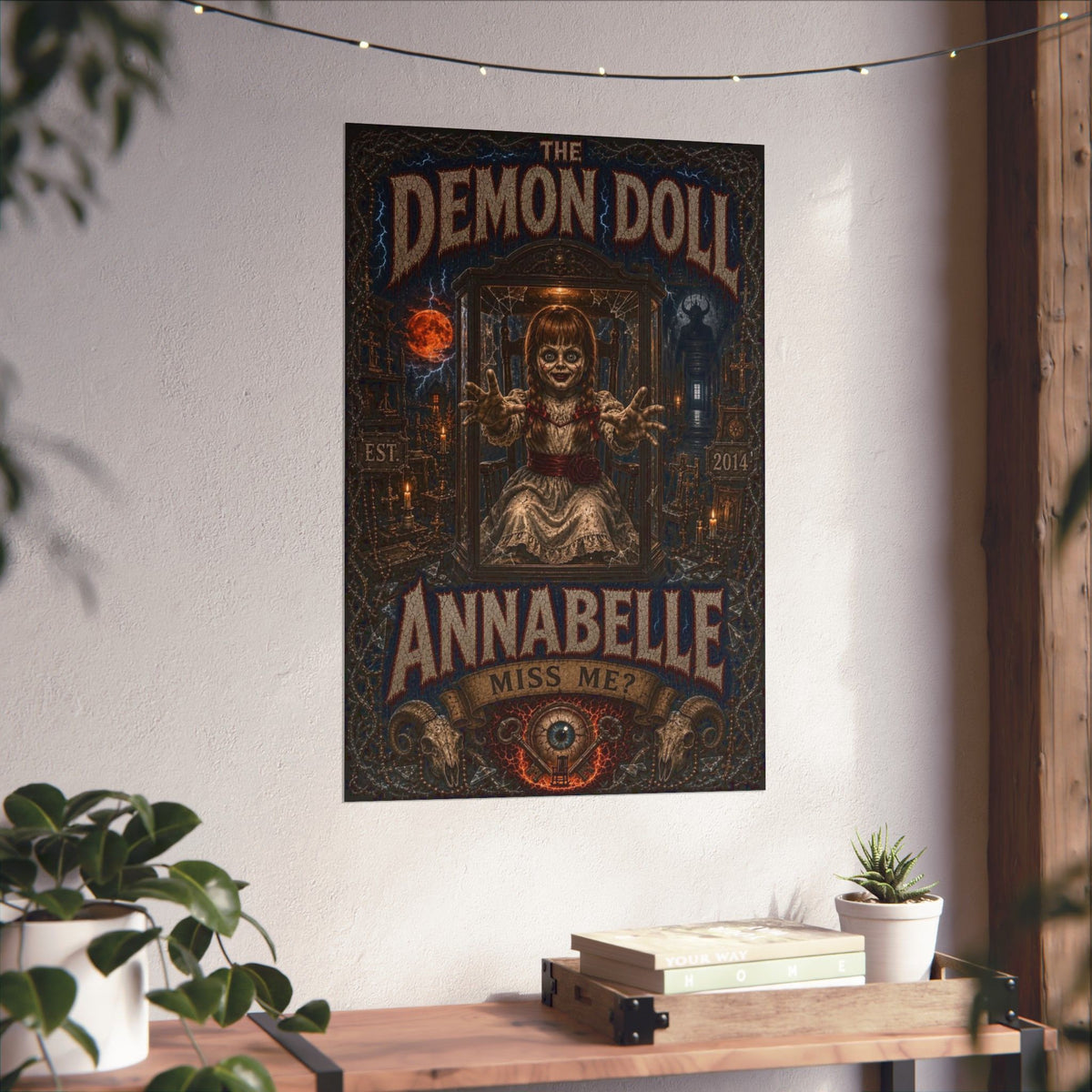 Annabelle Demon Doll Matte Poster — Vintage Horror Wall Art
