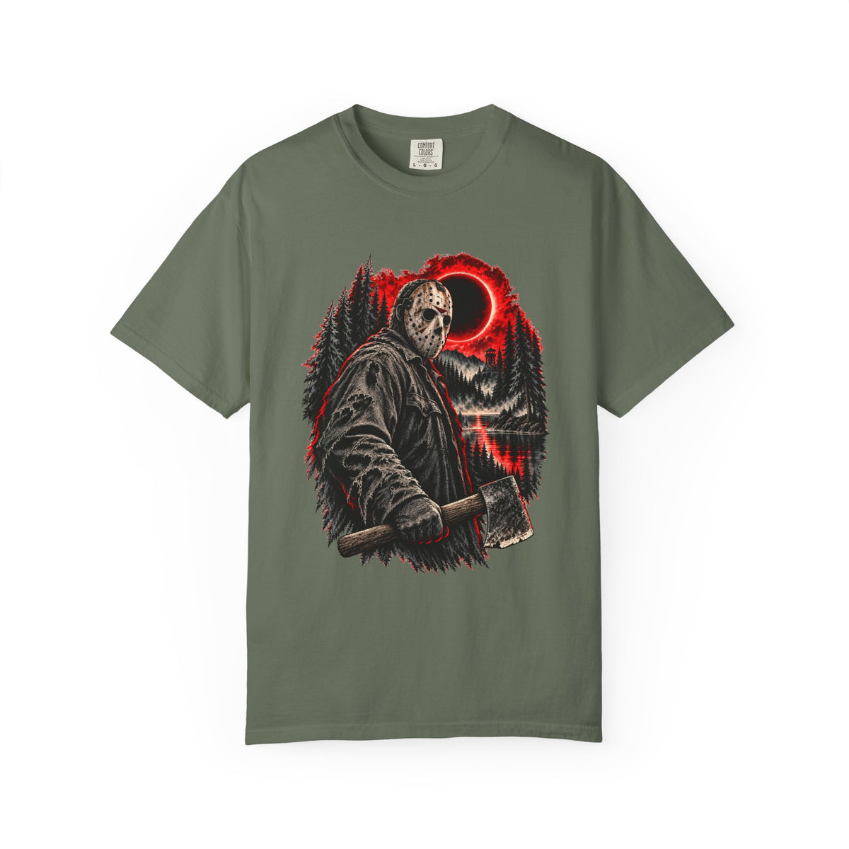 Friday the 13th Horror Jason Voorhees Axe and Eclipse T-Shirt — view 7