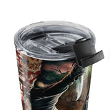 Horror Ghost Face Scream 20oz Tumbler — Scream Mask Killer Travel Cup (Blood-Splatter Newspaper Design)