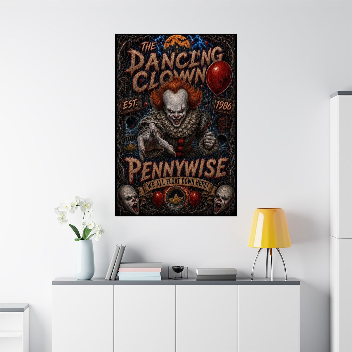 IT Horror Movie Poster — Pennywise 'The Dancing Clown' Matte Vertical Poster