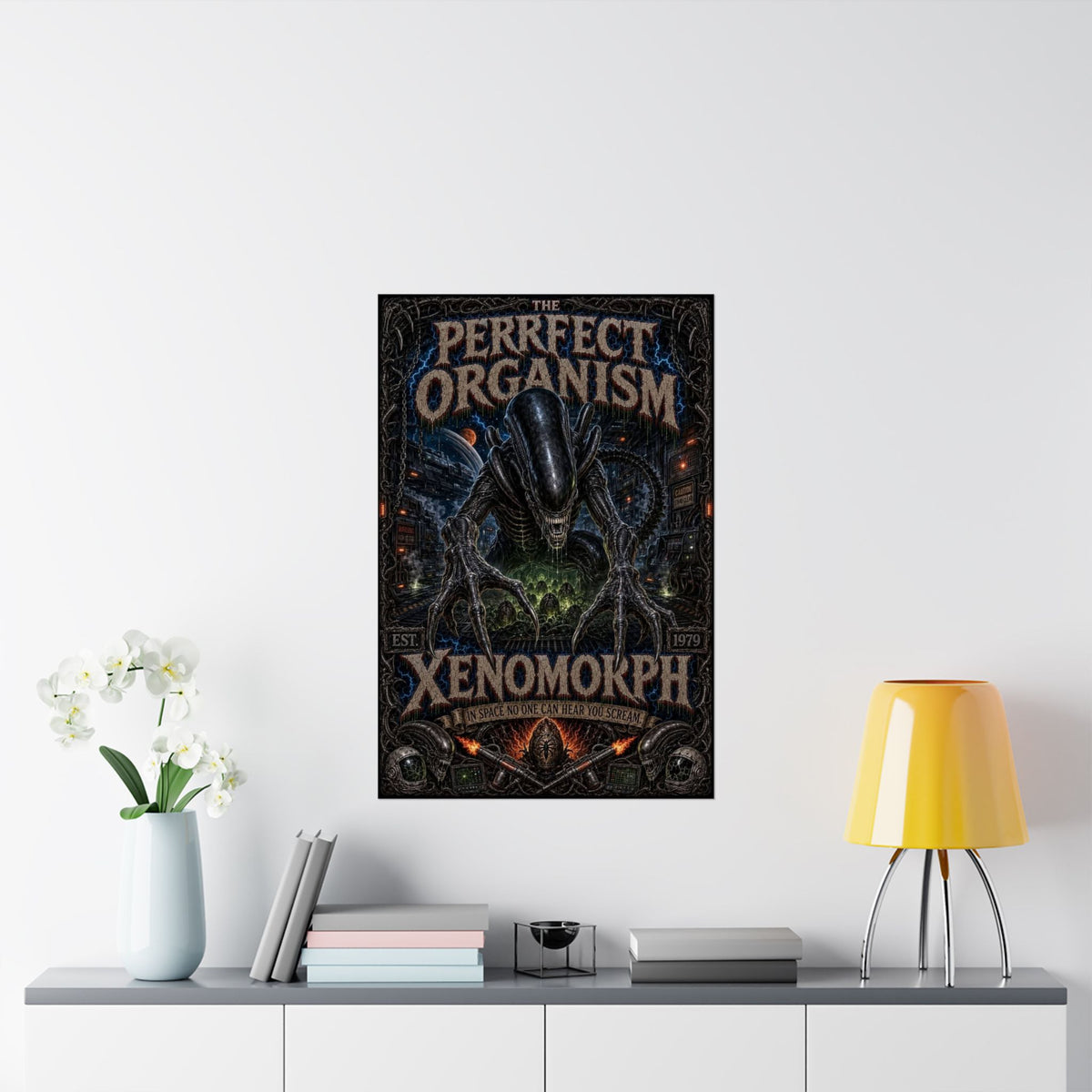 Xenomorph 'The Perfect Organism' Matte Poster — Sci‑Fi Horror Wall Art