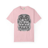 Memento Mori Skull Bouquet T-Shirt | Gothic Skull Stack, Roses
