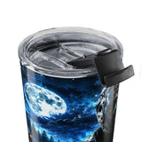 20oz Horror Jason Mask Tumbler — Dark Roses & Skull Travel Mug