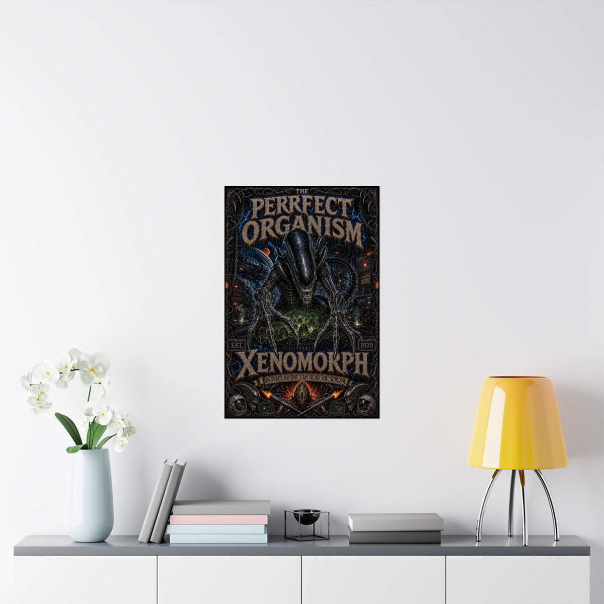 Xenomorph 'The Perfect Organism' Matte Poster — Sci‑Fi Horror Wall Art