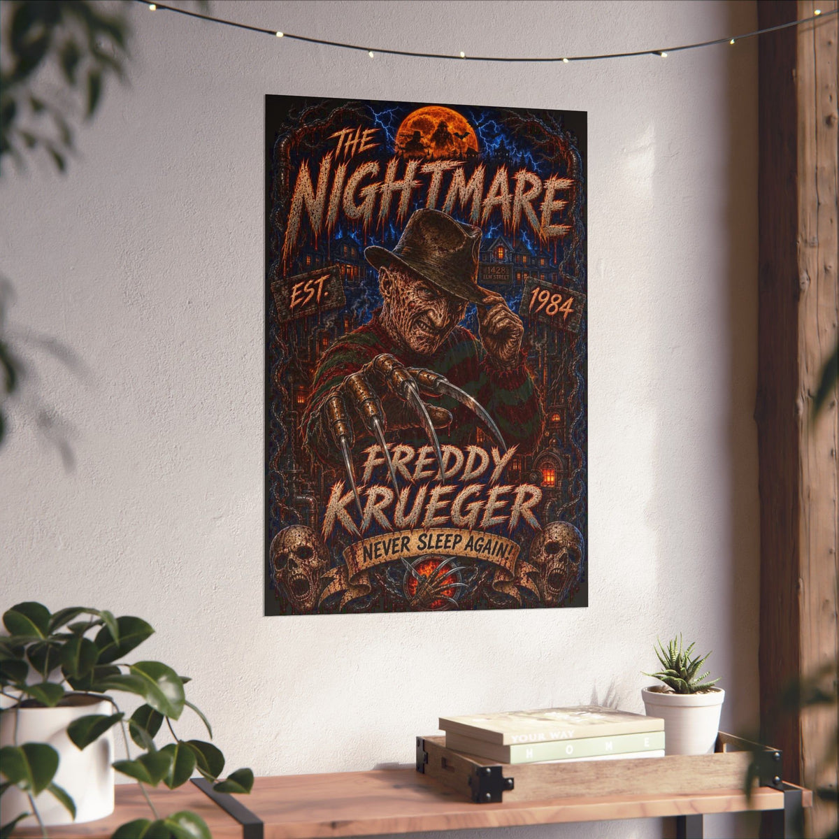 Freddy Krueger 'The Nightmare' Matte Vertical Poster — Horror Movie Wall Art
