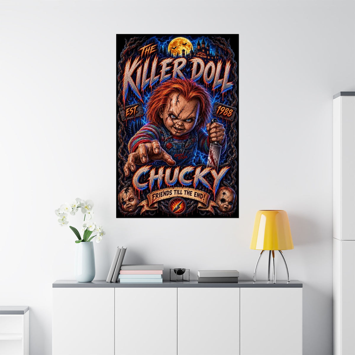 Child's Play Chucky Killer Doll Horror Poster - Matte Vertical Movie Art