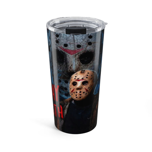 Friday the 13th Jason Horror Tumbler - 20oz Insulated Stainless Steel Travel Cup