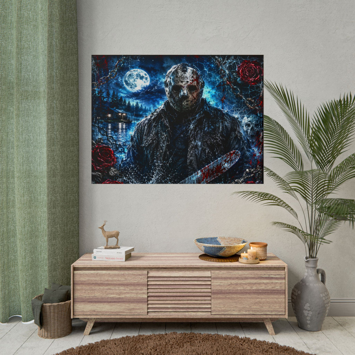 Horror Movie Poster — Jason Voorhees Lake Night Rolled Poster — view 14