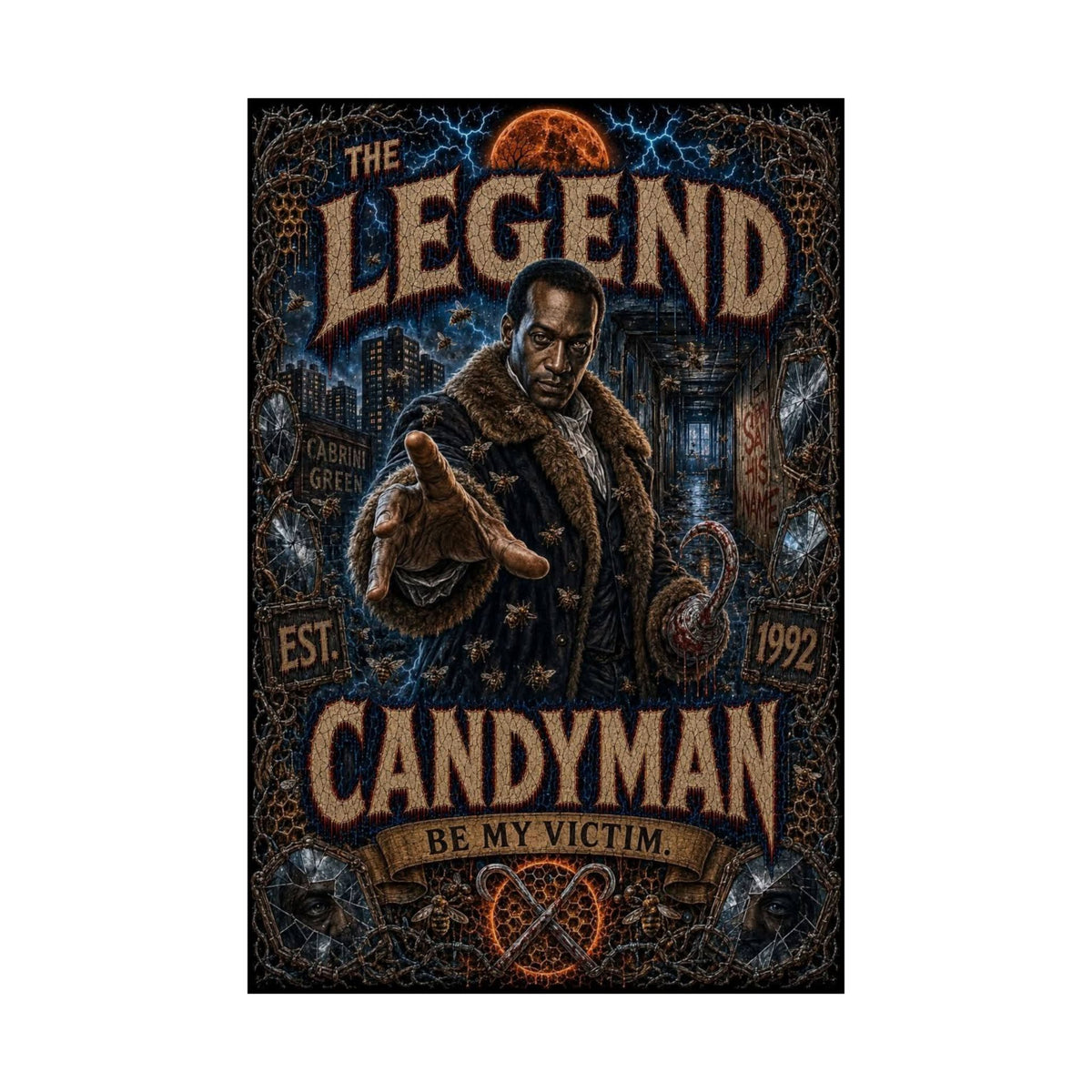 Candyman 'The Legend' Matte Poster — Tony Todd Horror Movie Wall Art