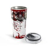 Iconic Horror Movie Characters 20oz Tumbler – Bloody Scary Film Collage