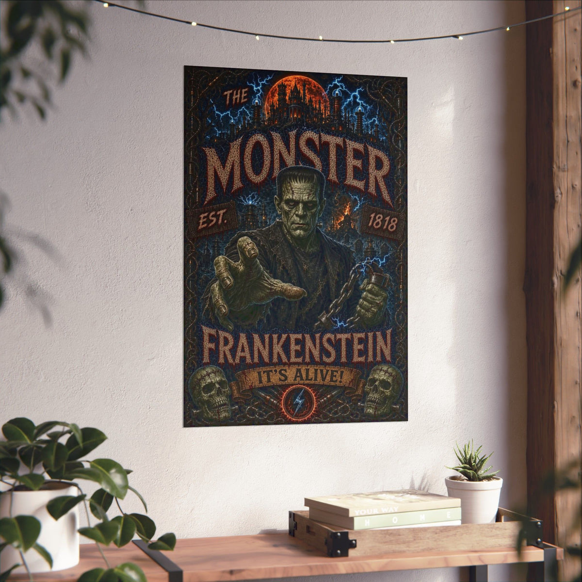 Frankenstein 'It's Alive!' The Monster Matte Vertical Poster