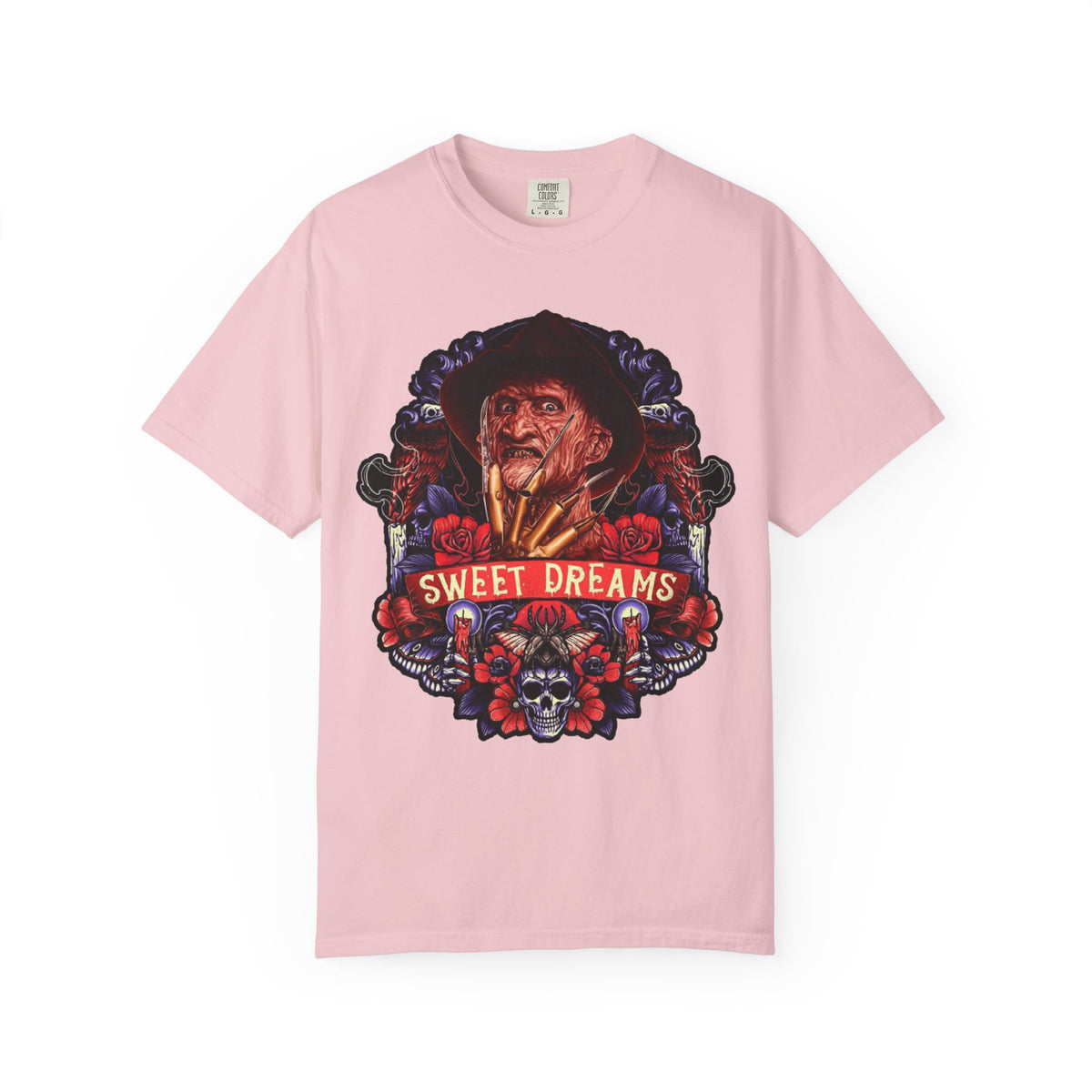 Nightmare On Elm Street Horror Graphic T-Shirt — "Sweet Dreams" Freddy Krueger Retro Tee