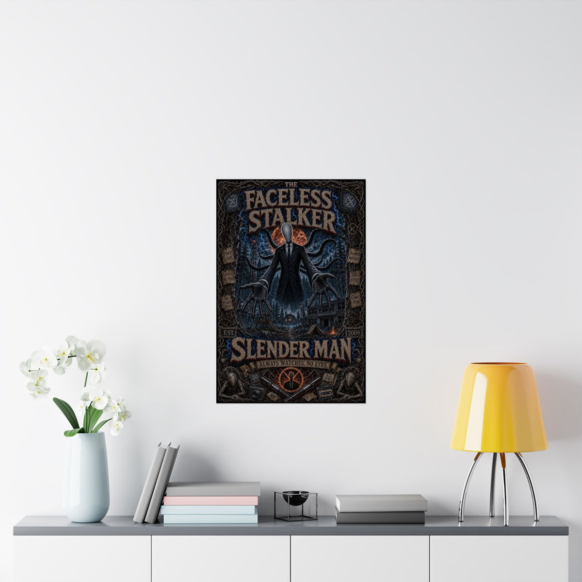 Slenderman Matte Poster — "The Faceless Stalker" Horror Wall Art