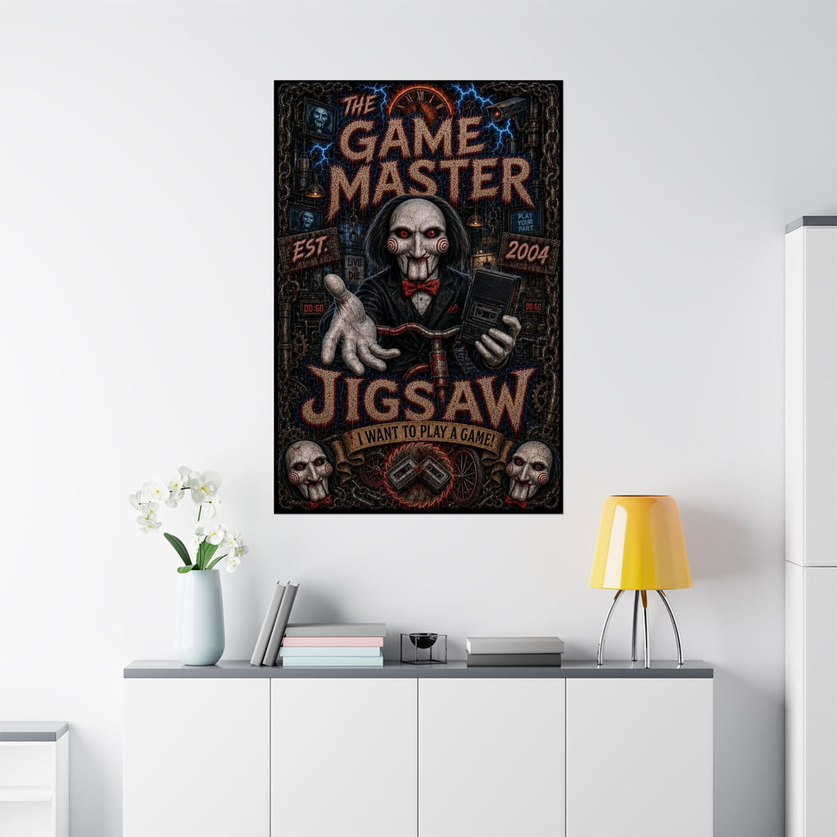Jigsaw 'The Game Master' Horror Movie Poster - Matte Vertical Poster