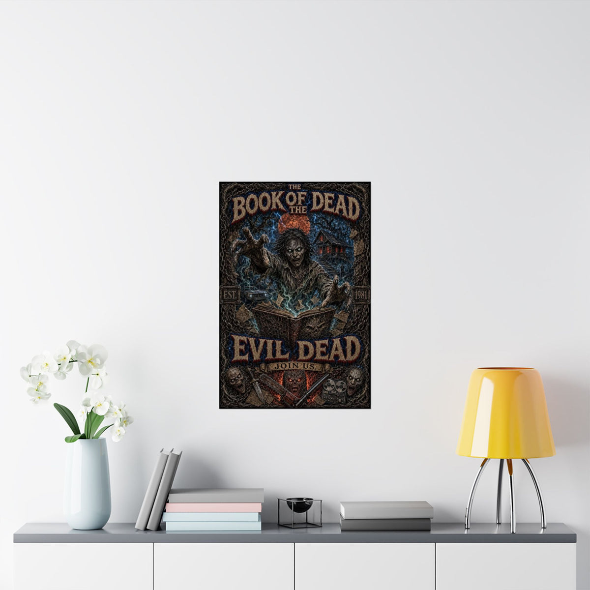 Evil Dead 'Book of the Dead' Matte Vertical Poster - Horror Movie Wall Art