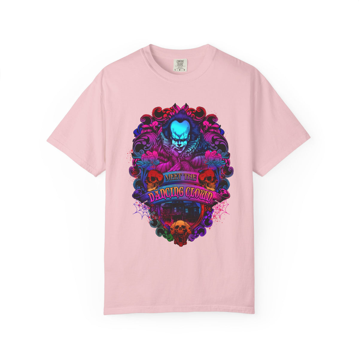 IT Pennywise Clown Skull T-Shirt — Meet The Dancing Clown Neon Horror Graphic Tee