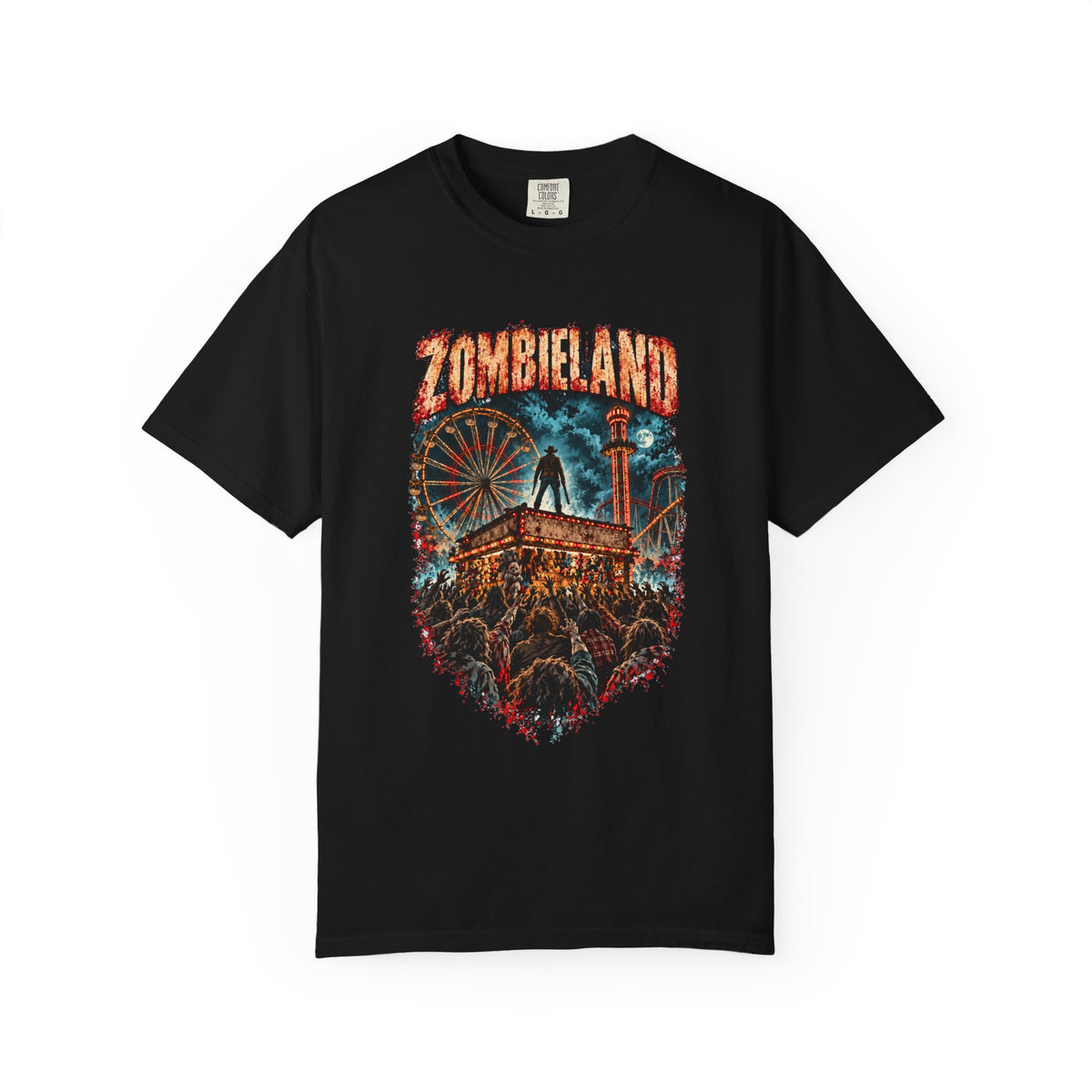 Zombieland Horror T-Shirt — Carnival Zombie Apocalypse Graphic Tee — view 5