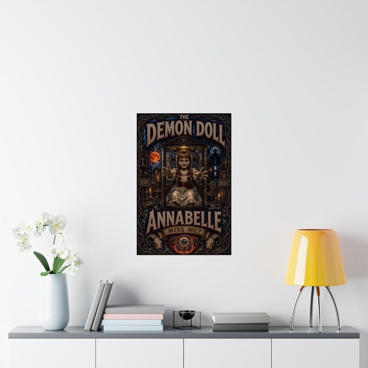 Annabelle Demon Doll Matte Poster — Vintage Horror Wall Art