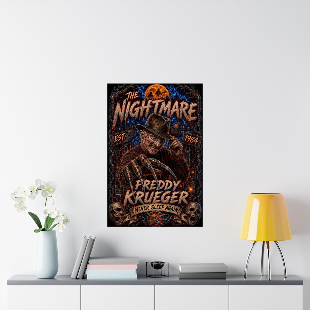 Freddy Krueger 'The Nightmare' Matte Vertical Poster — Horror Movie Wall Art