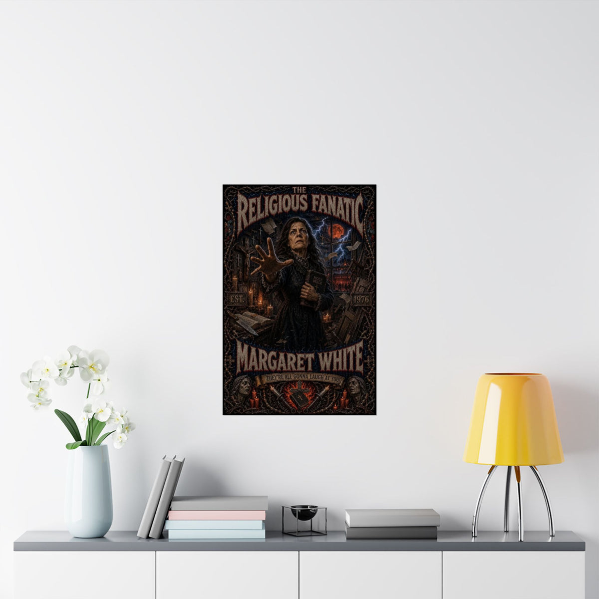 Carrie Matte Vertical Poster — "The Religious Fanatic: Margaret White" Horror Art Print