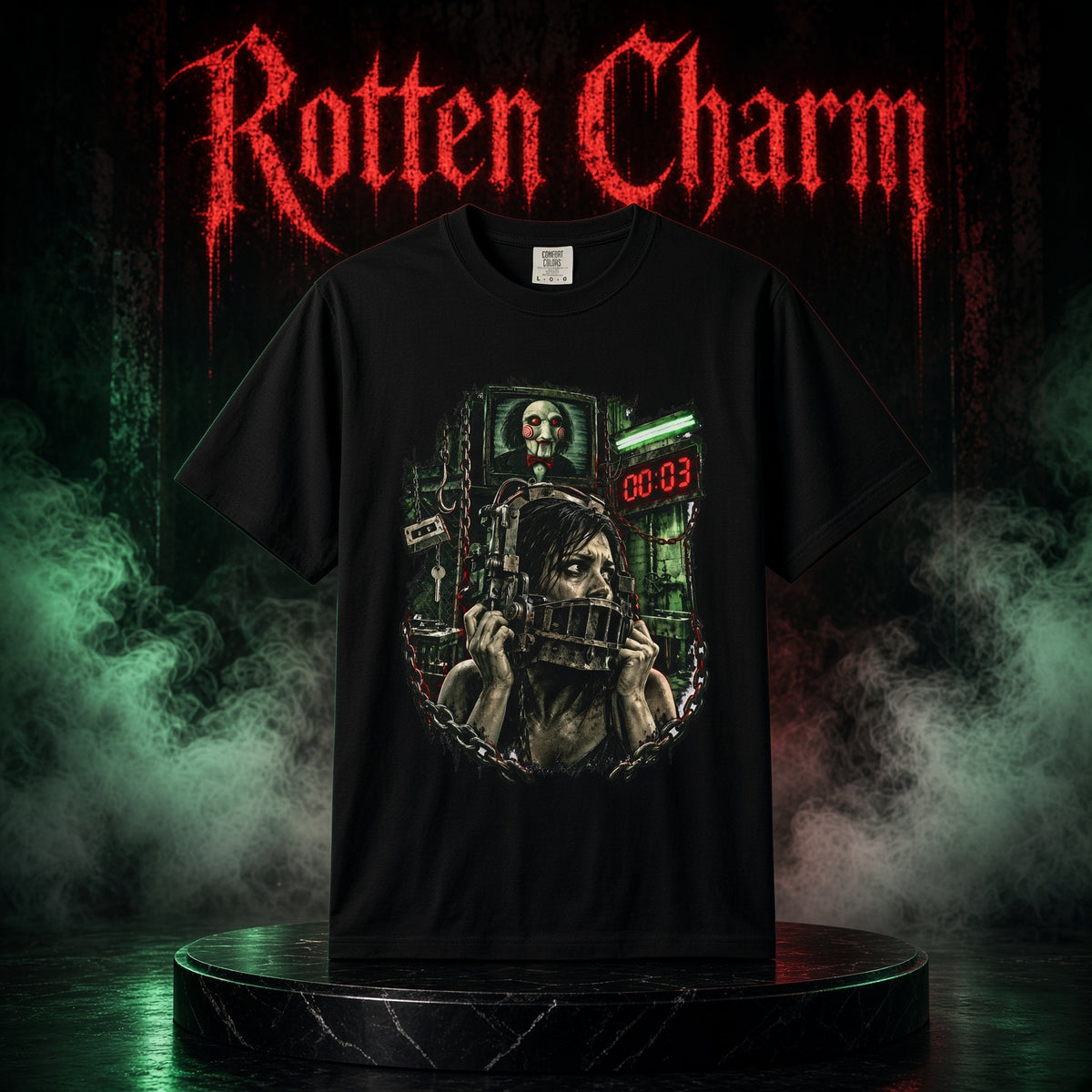 Saw - Billy The Puppet - Horror Movie Escape Scene T-Shirt
