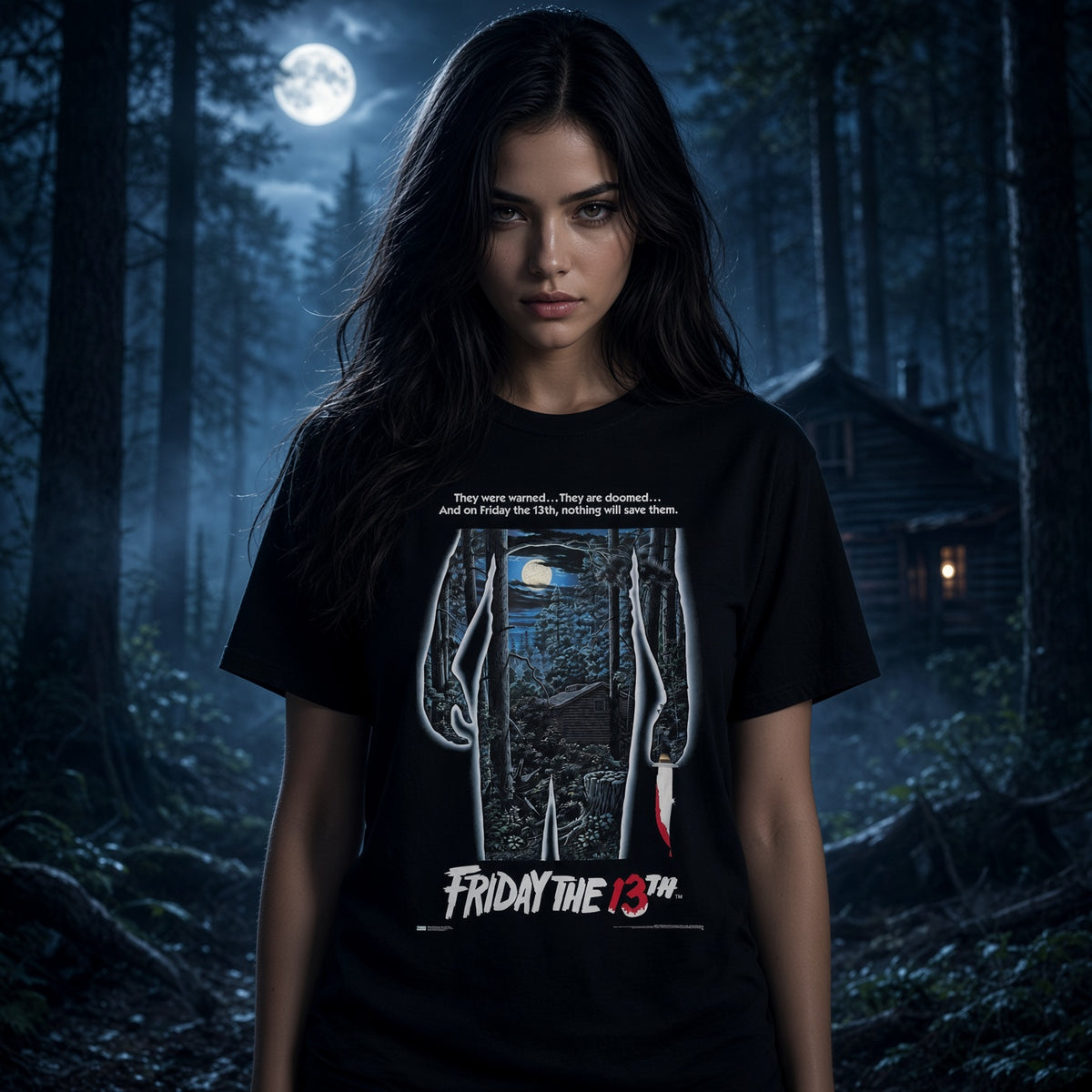 Friday the 13th Graphic Tee — Retro Horror Movie Poster T-Shirt — view 2