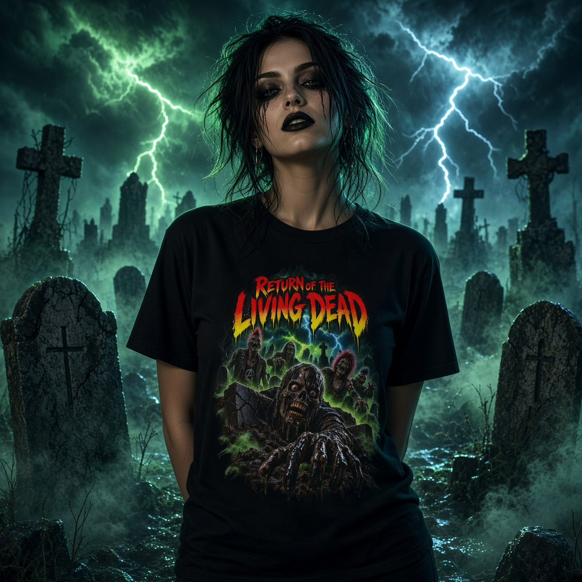Return of the Living Dead Graphic T-Shirt — Retro Horror Zombie Tee — view 2
