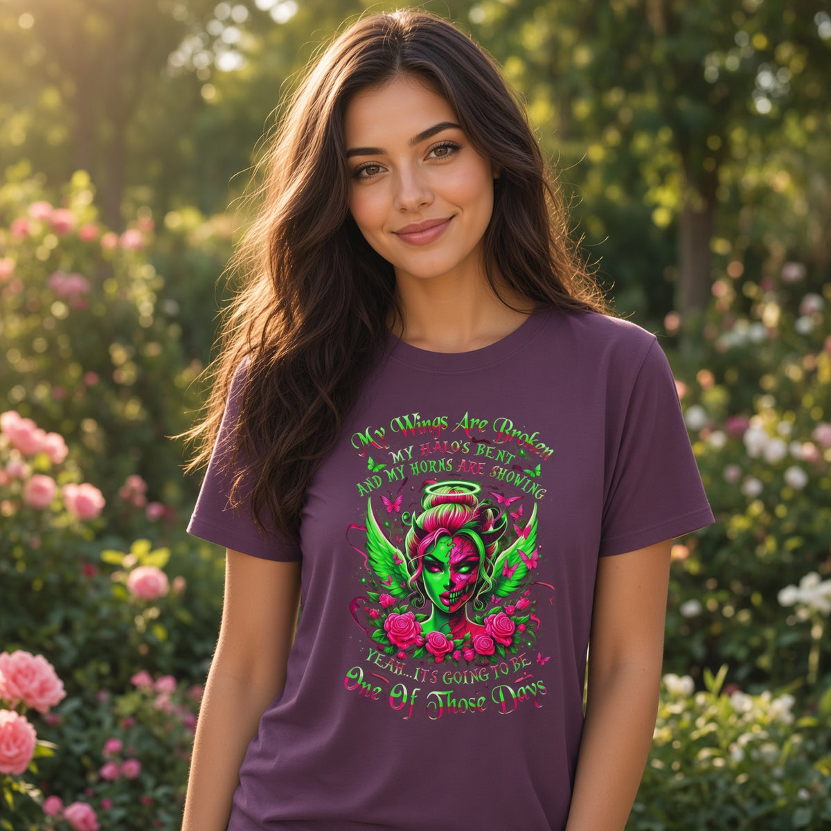 Pretty But Feral T-shirt | Lip Rose Graphic Tee — view 2