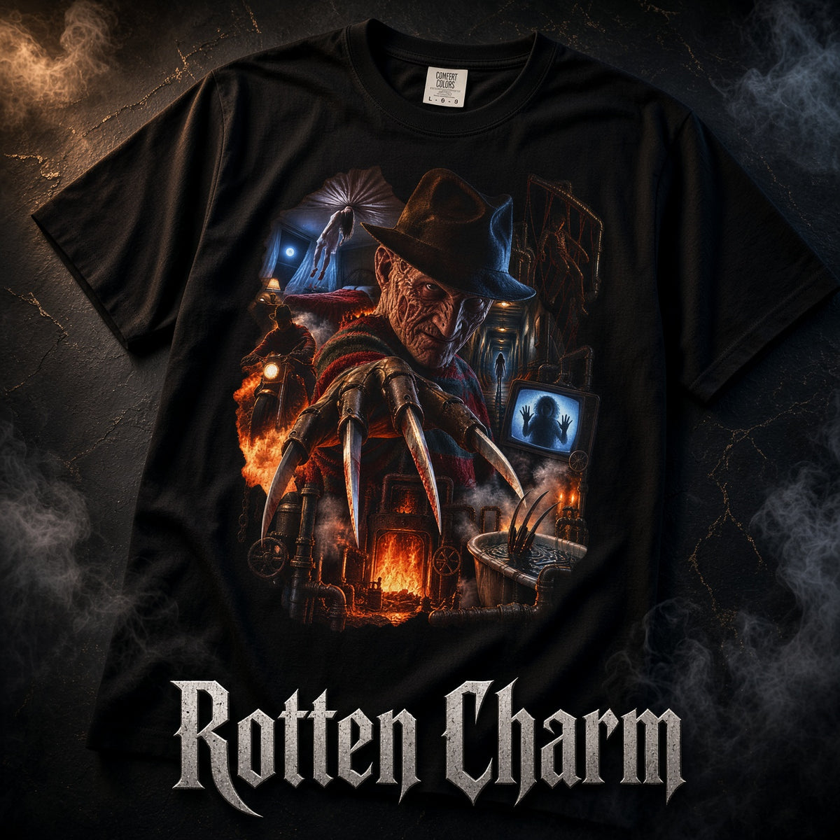 A Nightmare On Elm Street Graphic T-Shirt — Freddy Krueger Inspired Nightmare Design
