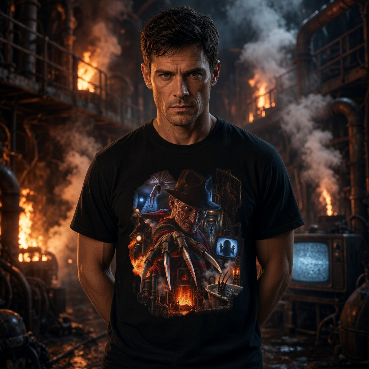A Nightmare On Elm Street Graphic T-Shirt — Freddy Krueger Inspired Nightmare Design — view 3