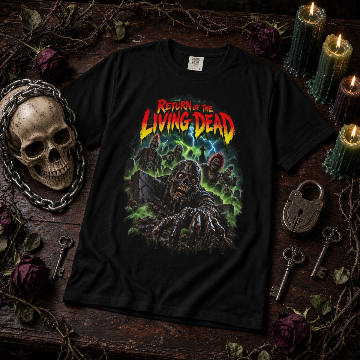 Return of the Living Dead Graphic T-Shirt — Retro Horror Zombie Tee