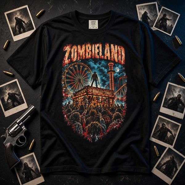 Zombieland Horror T-Shirt — Carnival Zombie Apocalypse Graphic Tee