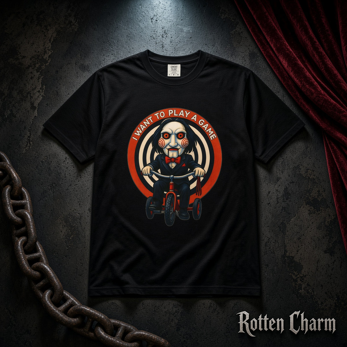 Horror Movie Puppet 'I Want to Play a Game' Graphic T-Shirt