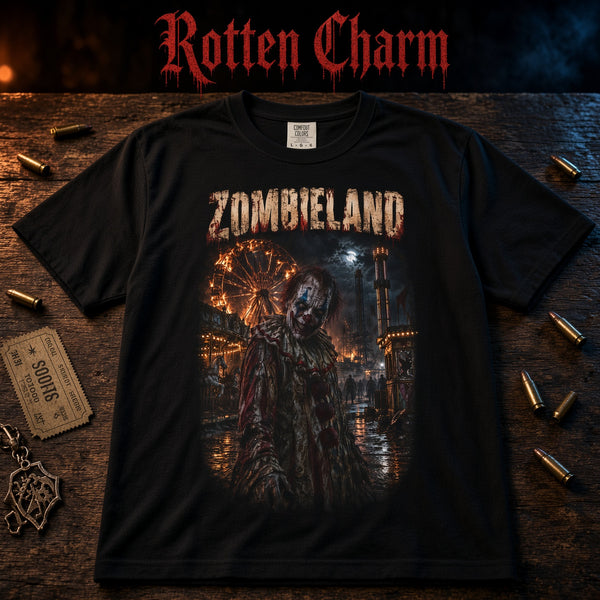 Zombieland Graphic T-Shirt — Creepy Carnival Zombie Horror Tee