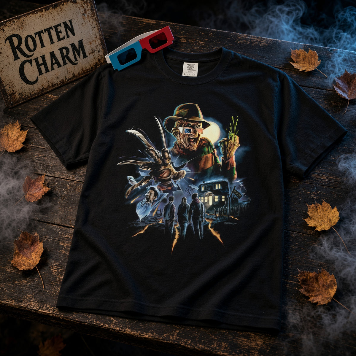 Nightmare On Elm Street Graphic Tee — Vintage Nightmare Freddy Design
