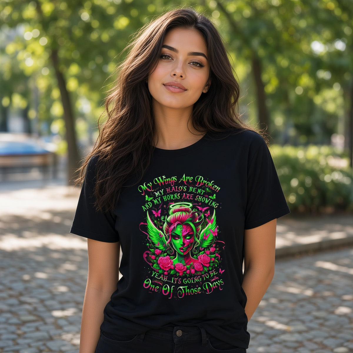 Pretty But Feral T-shirt | Lip Rose Graphic Tee — view 3