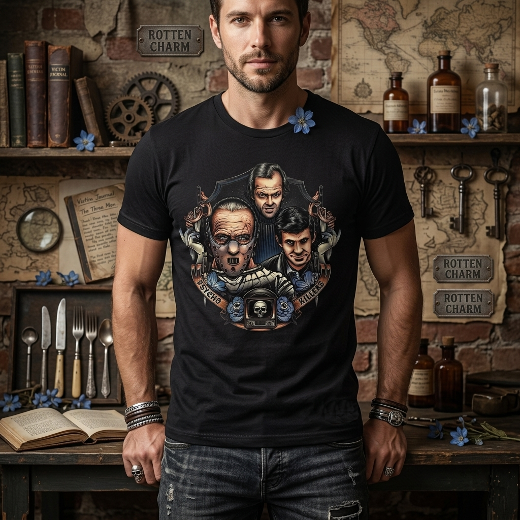 Movie Killer T-Shirt — Hannibal, Jack Movie Portrait Tee (The Cozy Killer Design)