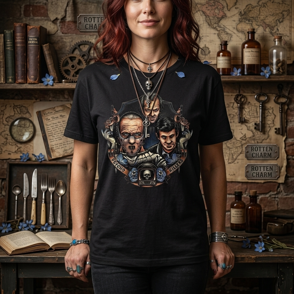 Movie Killer T-Shirt — Hannibal, Jack Movie Portrait Tee (The Cozy Killer Design)